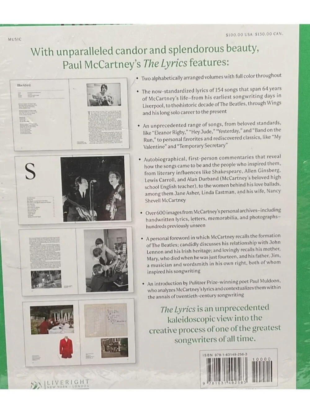 New The Lyrics 1956 to the Present by Paul McCartney 2021, Hardcover Sealed